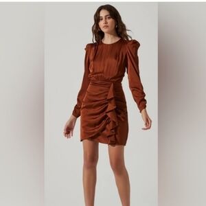 NWOT Aster The Label Bronze Mini Dress   Size S